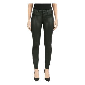 Articles of Society Coated Sarah Skinny Jeans Black Stretch Denim 25